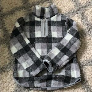 NWOT women’s plaid Sherpa
